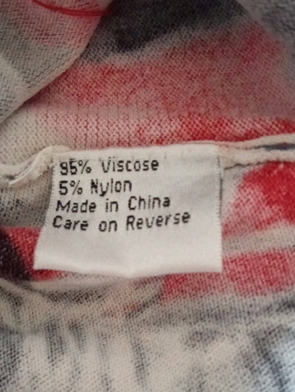 Jessica Ash White V-Neck with Red, Black and Grey Tattoo Floral Art - Picture 10 of 12